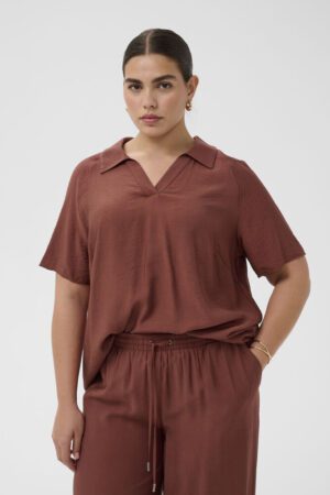 KCEmilia Bluse Kaffe Curve