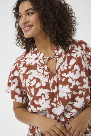KCevia Bluse Kaffe Curve