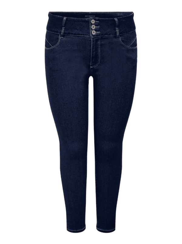 Plus size jeans til kvinder fra Only Carmakoma - caranna dark blue denim